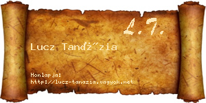 Lucz Tanázia névjegykártya