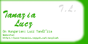 tanazia lucz business card